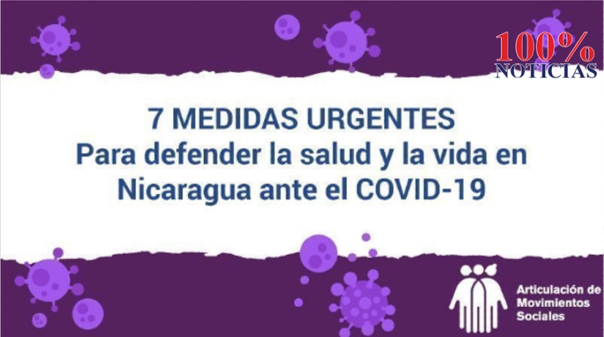 Articulación de Movimientos sociales plantea 7 medidas urgentes para defender la salud y vida en Nicaragua