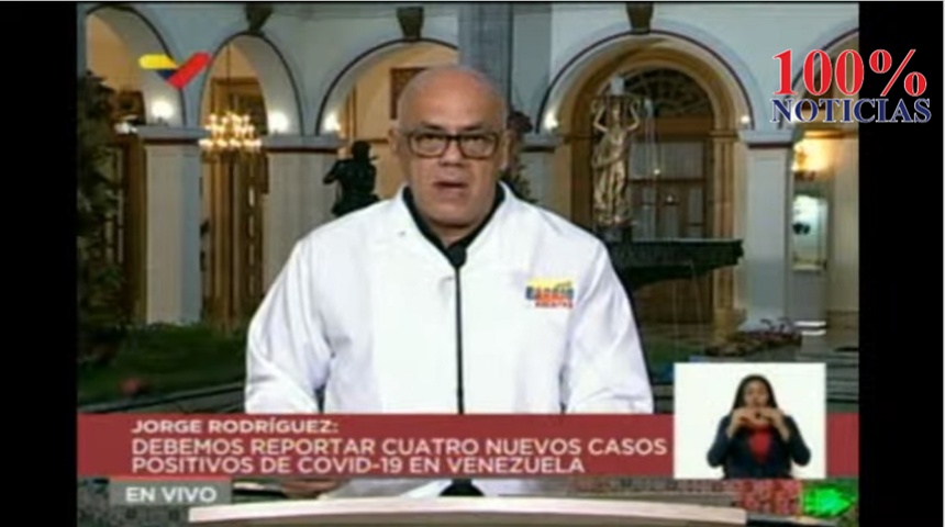 Jorge Rodríguez confirmó 4 nuevos casos de Covid-19 en Venezuela