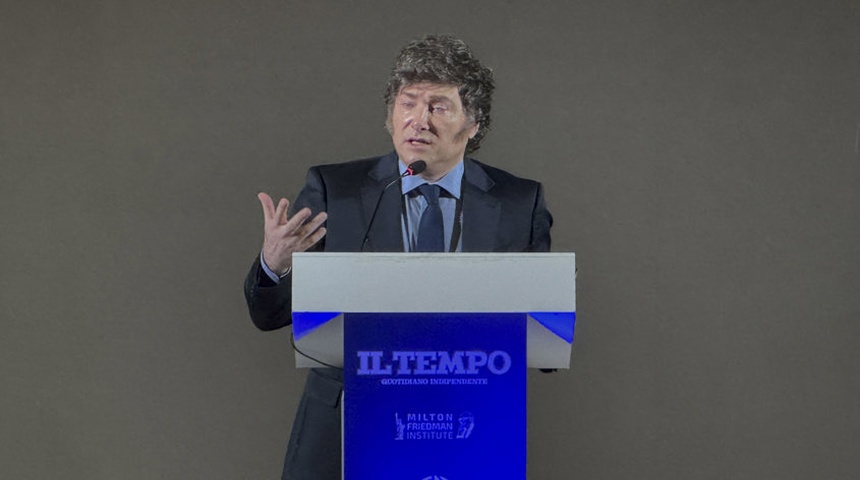 javier milei discurso premio internacional milton