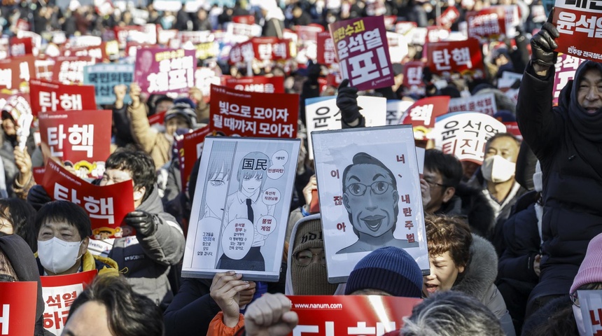 protestas contra presidente surcoreano Yoon Suk Yeol