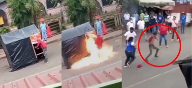 hombre quemado simulacro incendio nicaragua