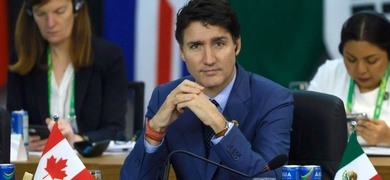 justin trudeau primer ministro canada saco azul