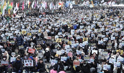 manifestaciones seul corea del sur