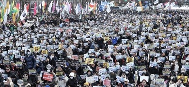 manifestaciones seul corea del sur