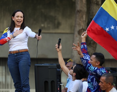 Régimen venezolano detiene a María Corina Machado durante protesta en Caracas