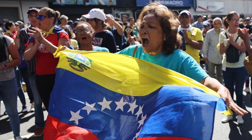 venezolanos marcha caracas venezuela