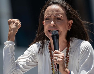 María Corina Machado reaparece en una protesta en Caracas tras 133 días de clandestinidad