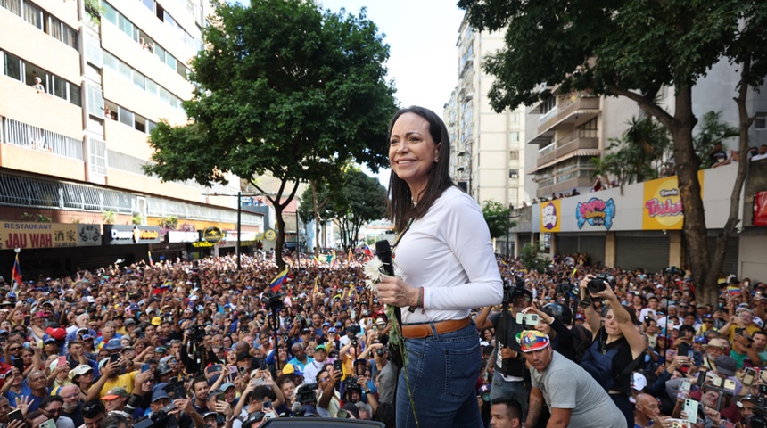 discurso maria corina machado manifestacion caracas venezuela