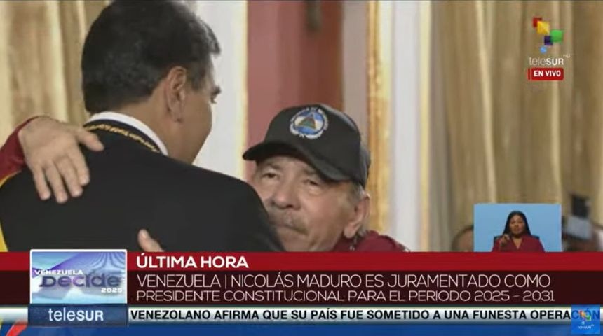 daniel ortega reapareció investidura nicolás maduro