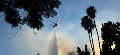 helicoptero incendio los angeles california