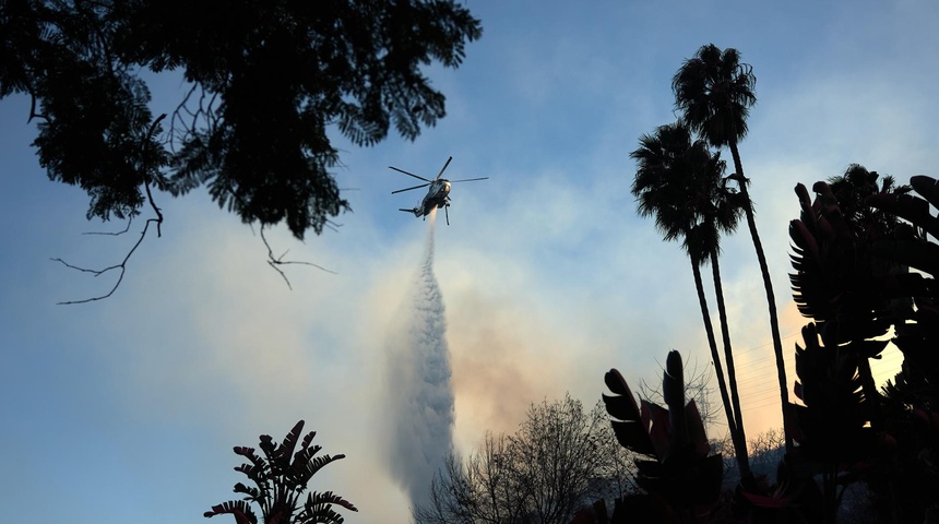 helicoptero incendio los angeles california