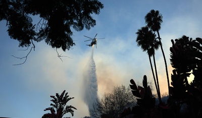 helicoptero incendio los angeles california