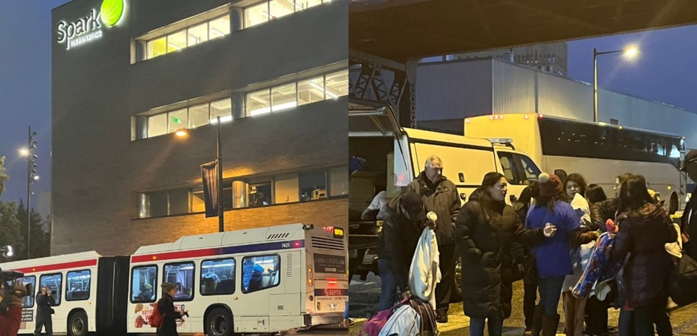 autobús con inmigrantes llegan a Filadelfia