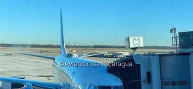 primer vuelo de aerolinea United Airlines en nicaragua.