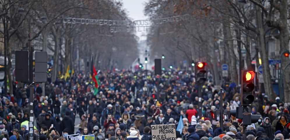 protestas contra reforma de pensiones francia