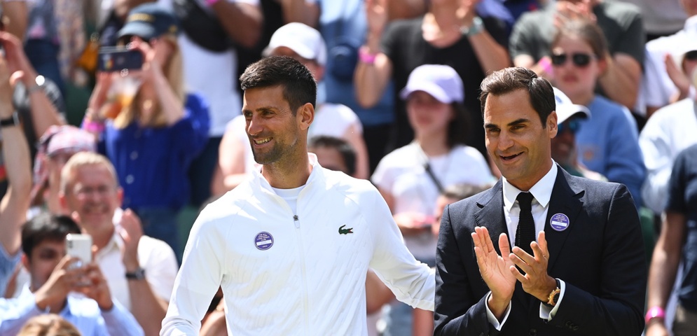 Novak Djokovic y Roger Federer.