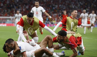 marruecos celebra victoria belgica mundial catar