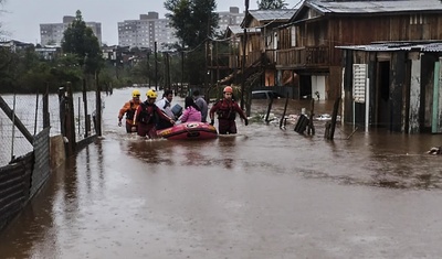 calles inundadas brasil