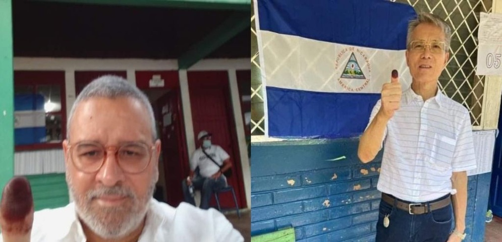 mauricio funes y jaime wu dedo manchado elecciones nicaragua