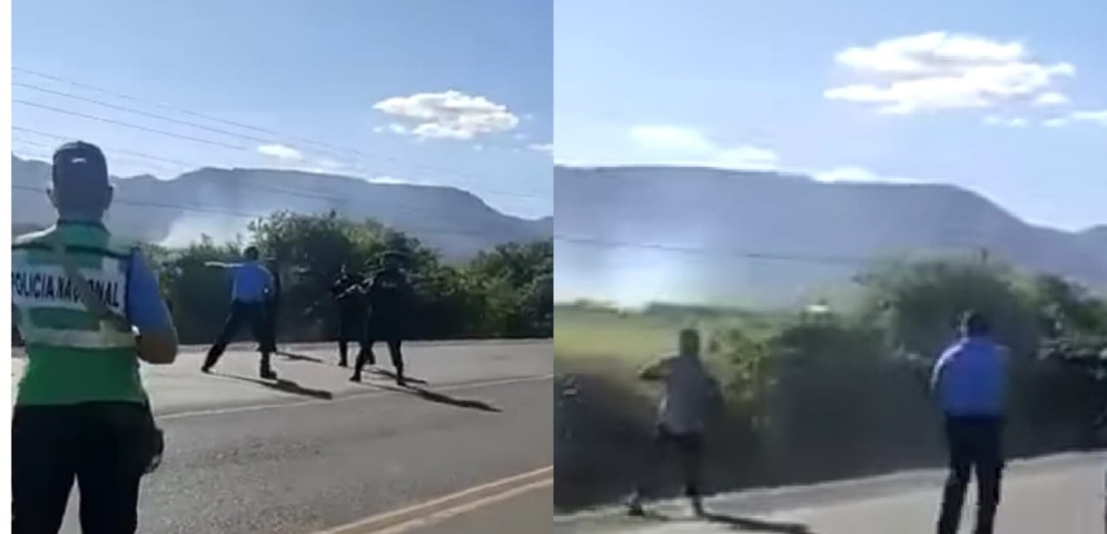 policias neutralizan a hombre en san isidro matagalpa.