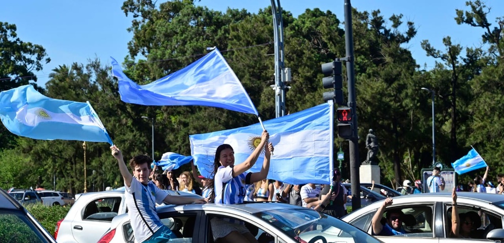 argentinos celebran mundial