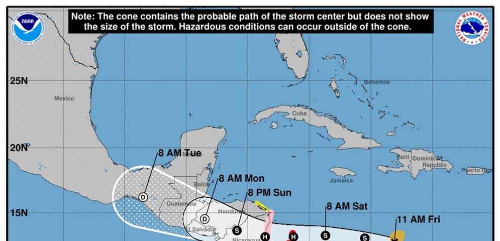 tormenta tropical julia huracan paso caribe