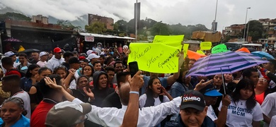 oficialistas impiden concentracion venezuela