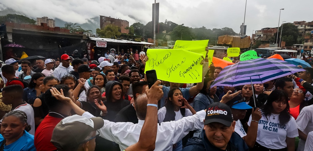 oficialistas impiden concentracion venezuela