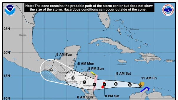 tormenta tropical julia huracan paso caribe