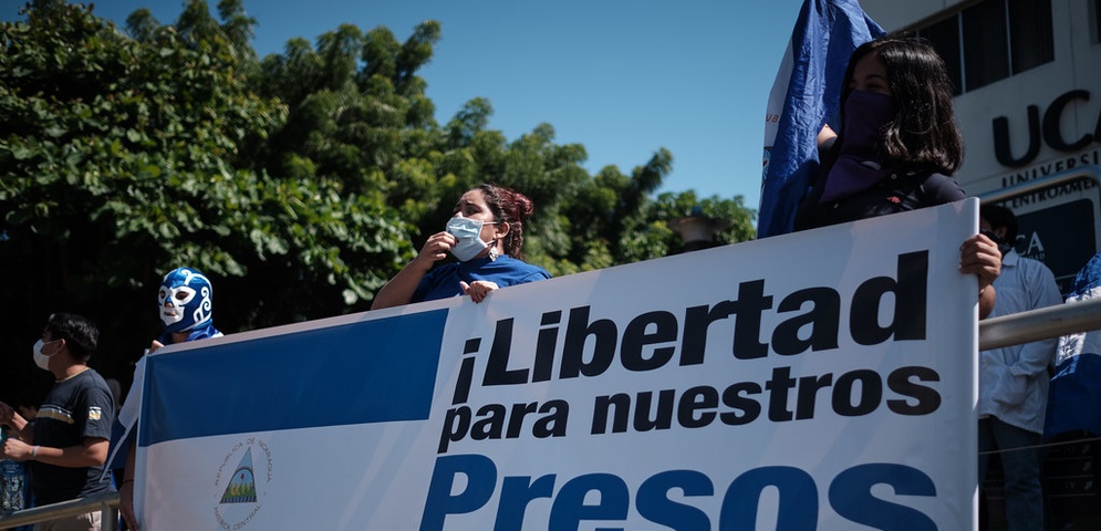 protesta por liberacion de presos politicos