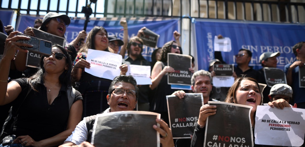 periodistas guatemaltecos protestan