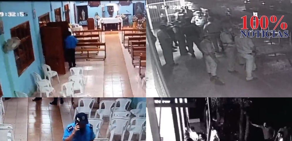 policia asalta iglesia en sébaco