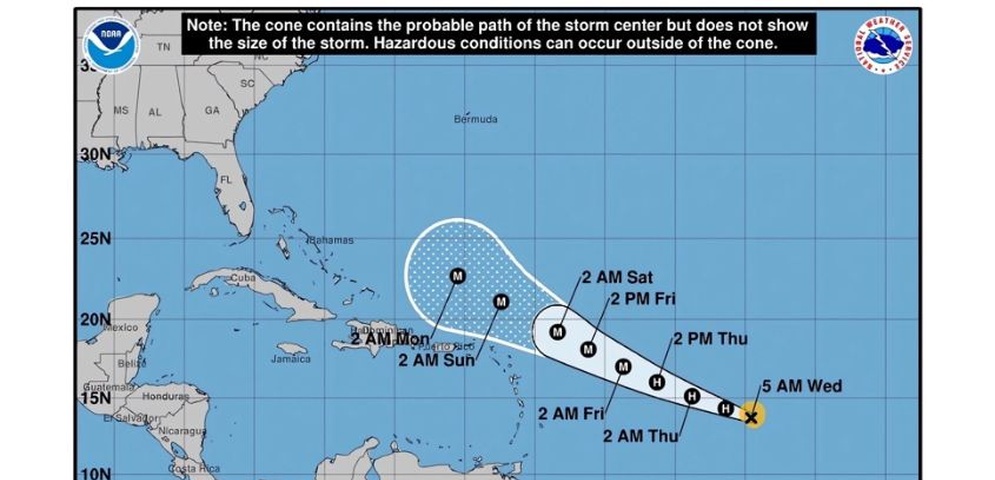tormenta tropical lee huracan atlantico
