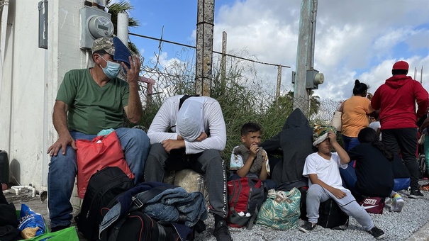 Migrantes venezolanos en frontera norte de México