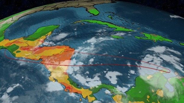 trayectoria huracan julia nicaragua