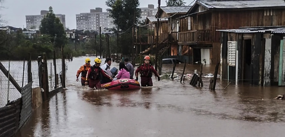 calles inundadas brasil