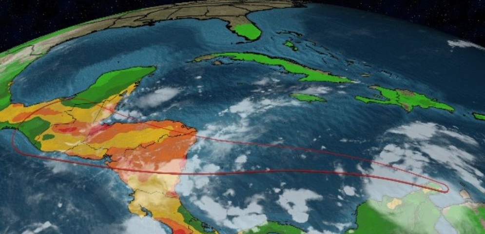 trayectoria huracan julia nicaragua