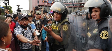 manifestantes peru