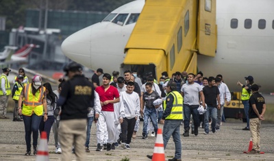 migrantes llegan guatemala deportados