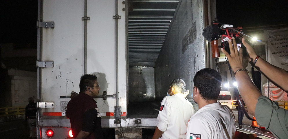 operativo trailers migrantes mexico