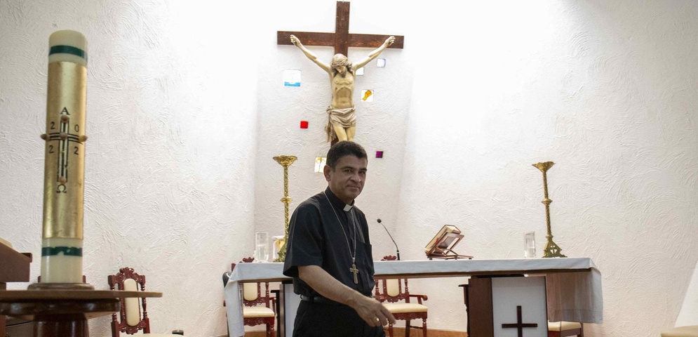 El obispo nicaragüense Rolando Álvarez