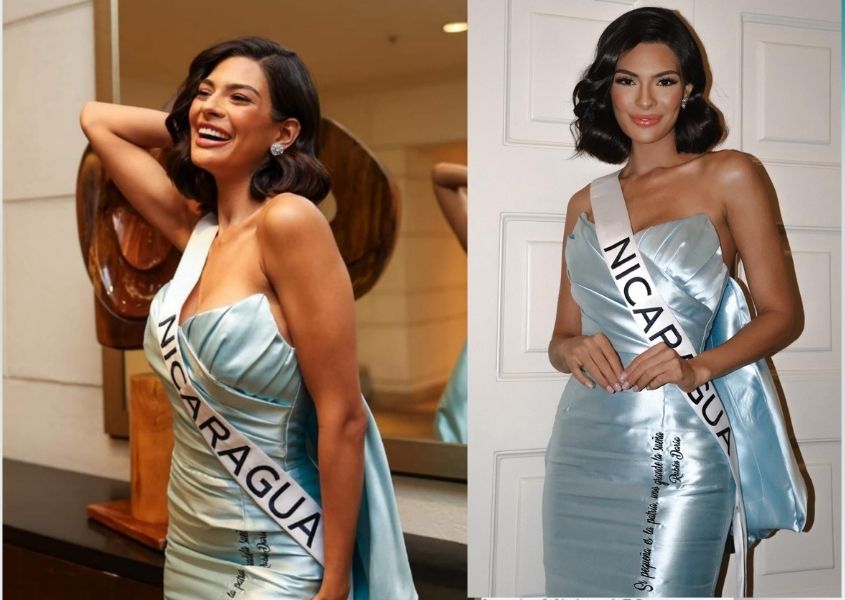 Miss Nicaragua bordó en su vestido “Si pequeña es la patria, uno