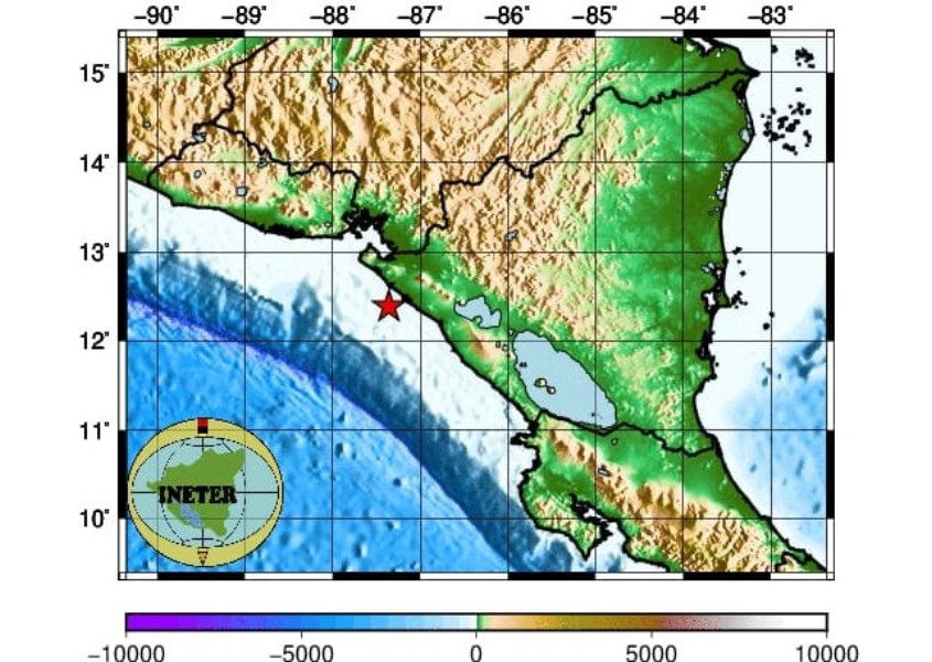 Fuerte sismo de 5.6 grados escala richter sacude pacífico de Nicaragua