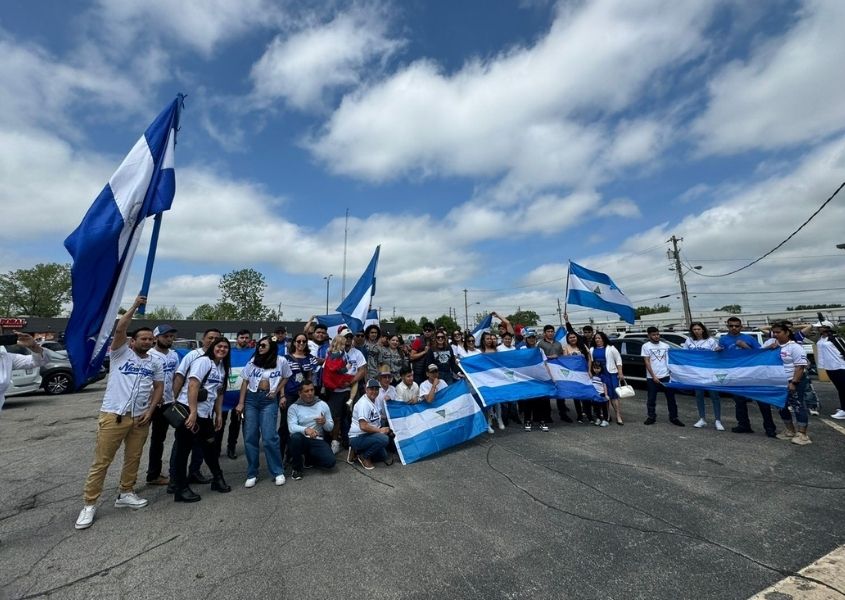 Exiliados y diáspora nicaragüense en Indianápolis demanda justicia por las víctimas abril 2018