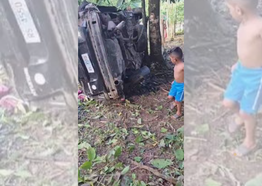 Mujer y sus dos nietas mueren al volcarse un vehículo, en Siuna, Caribe Norte