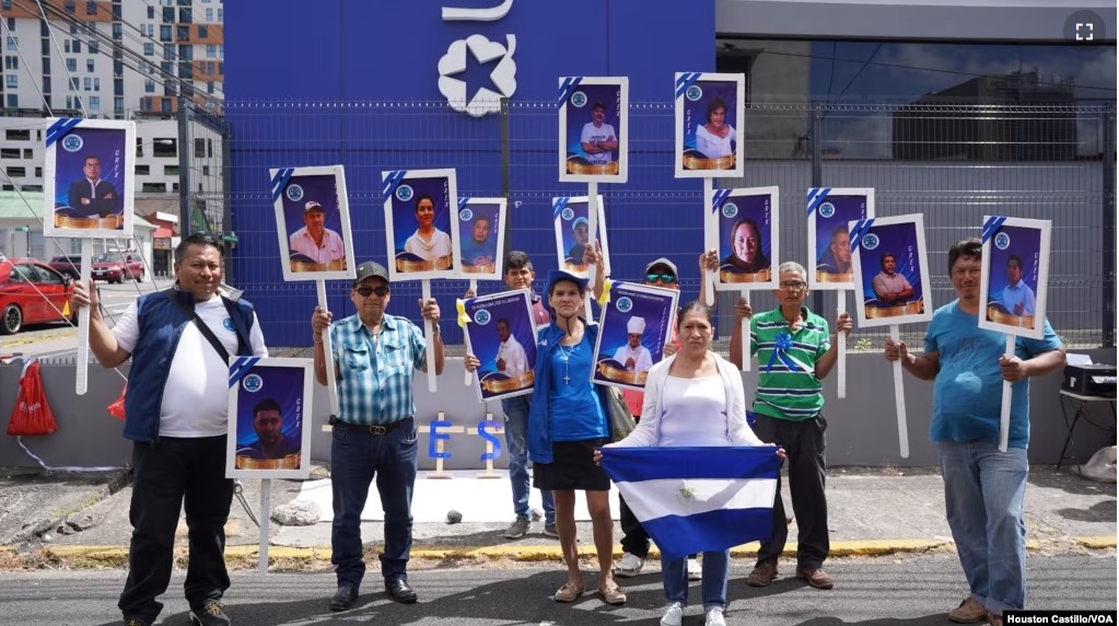 exiliados nicaraguenses protestan en costa rica
