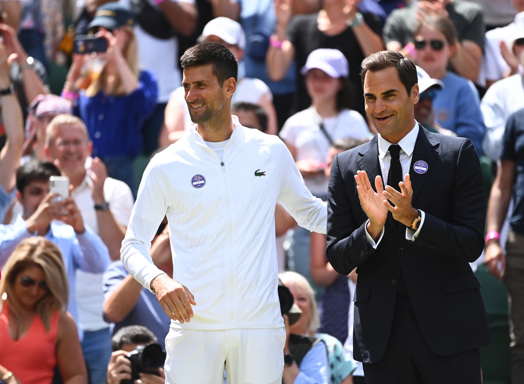 Novak Djokovic y Roger Federer.