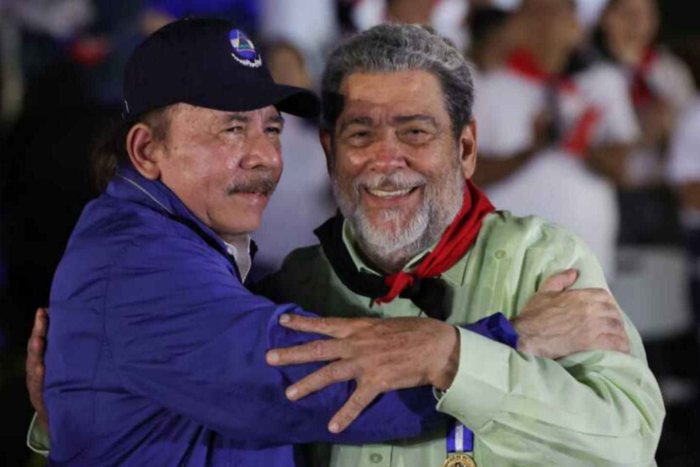 Ralph Gonsalves y Daniel Ortega