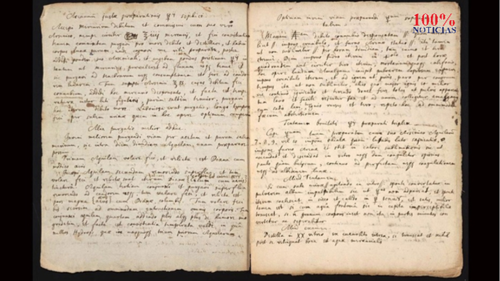 Un manuscrito de Isaac Newton