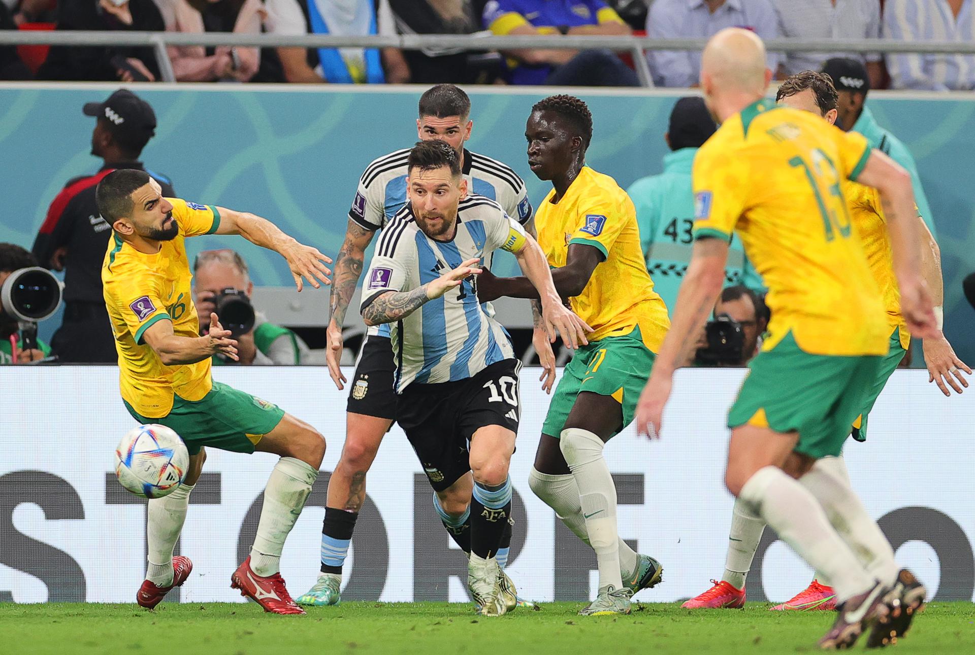 Argentina contra Australia en octavos de final.